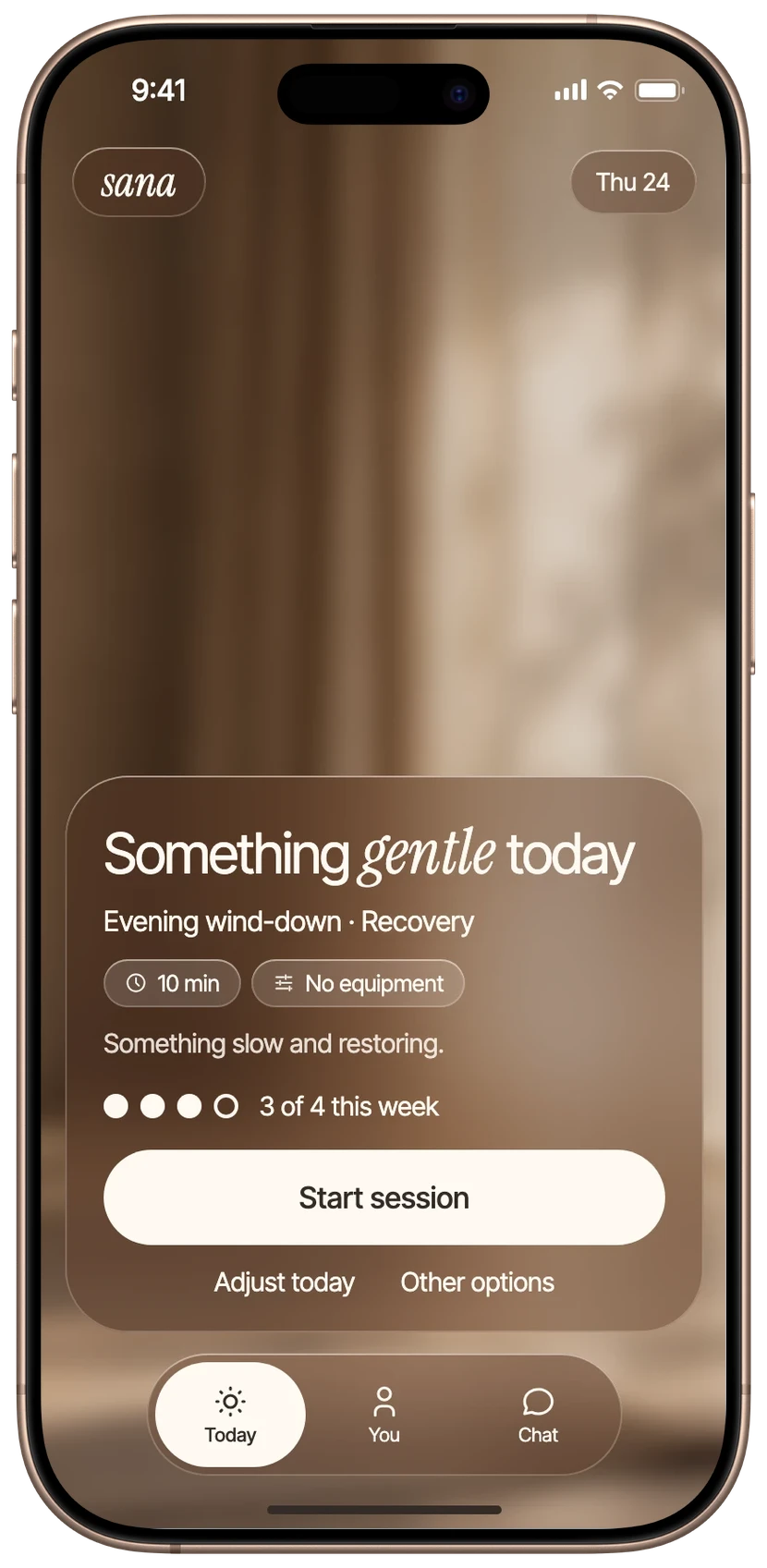 A gentle session suggested the day after a demanding one